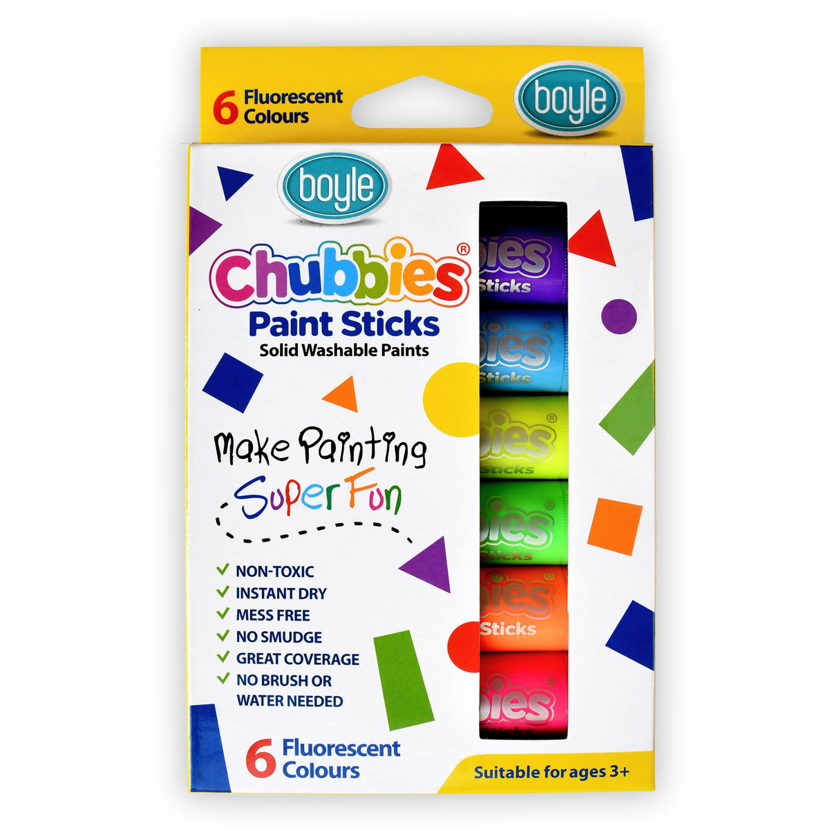 Chubbies Paint Sticks -Fluro 6pk