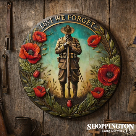 ANZAC Embossed Metal Wall Art