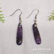 Amethyst Drop Gemstone Earrings