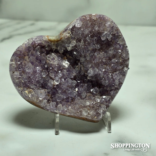 Amethyst Druze Heart #3