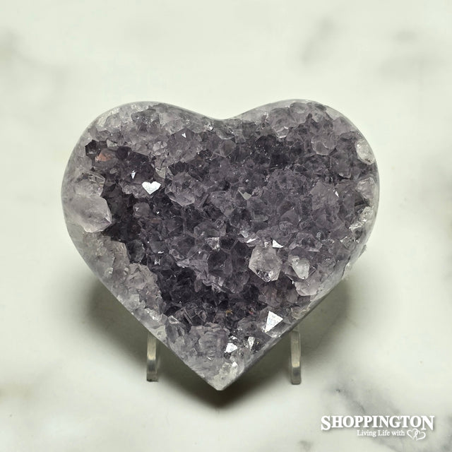 Amethyst Druze Heart #5