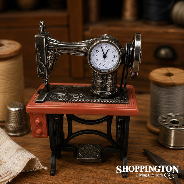 Antique Sewing Machine Table Clock