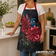 Apron NZ Print - Tui in the Dahlias - Anita Madhav