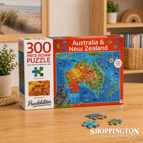 Australia and New Zealand Map Puzzle 300pce