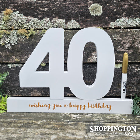 Birthday Gold Edition Sign It Block