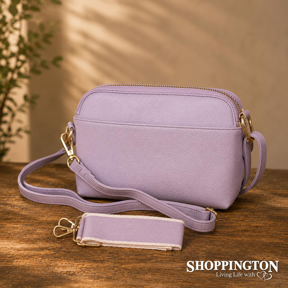 Black Caviar Crossbody Handbag - Harlow Mushroom