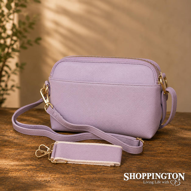 Black Caviar Crossbody Handbag - Harlow Mushroom