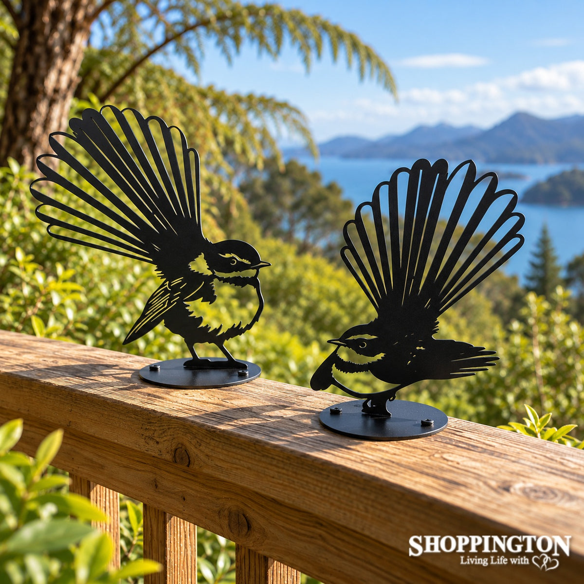 Freestanding Metal Kiwiana Art - Fantail Full Chest (ea)