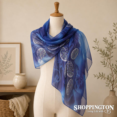 Blue Purple Paua Scarf