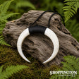 Bone Carved Tusk Arc Necklace
