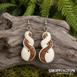 Bone Carving Earrings - Double Twist