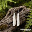 Bone Carving Earrings - Koru Frond