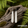 Bone Carving Earrings - Koru Frond