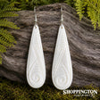 Bone Carving Earrings - Large Drop Carved