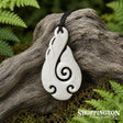 Bone Detailed Fish Hook Carving Necklace