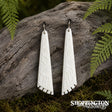 Bone Earrings - Carved Scalene Triangle Large