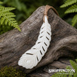Bone Peacock Feather Necklace