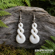 Bone Pikorua/Twist Earrings (small)