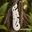 Bone Scaled Manaia Pendant