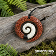 Bone and Wood Traditional Koru Necklace