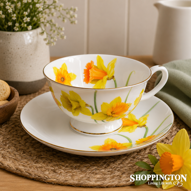 Botanical Symphony Cup & Saucer - Daffodil