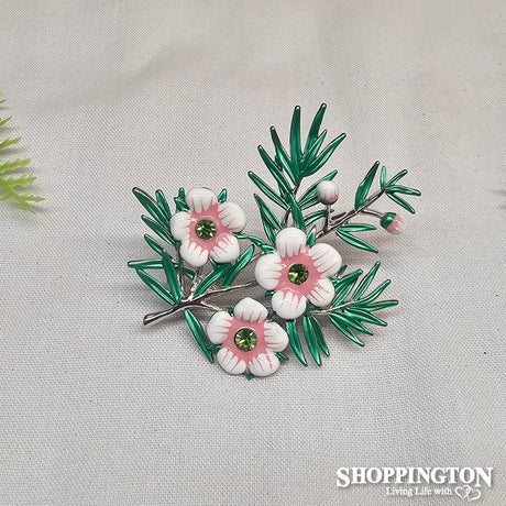 Brooch - Manuka Flower Branch