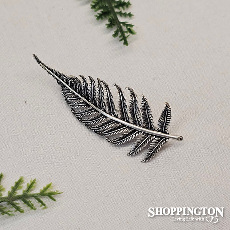 Brooch - Ox-Silver Fern Dainty
