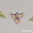 Brooch - Peach Hummingbird