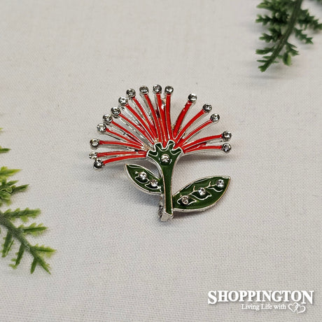 Brooch - Pohutukawa