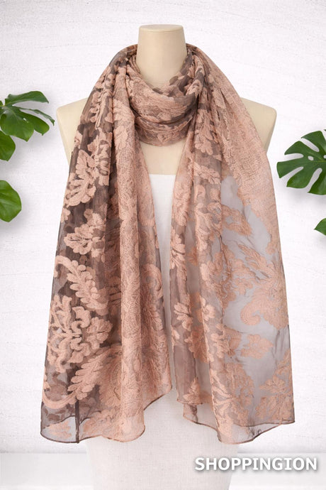 Burned Out Velour - Vintage Pink