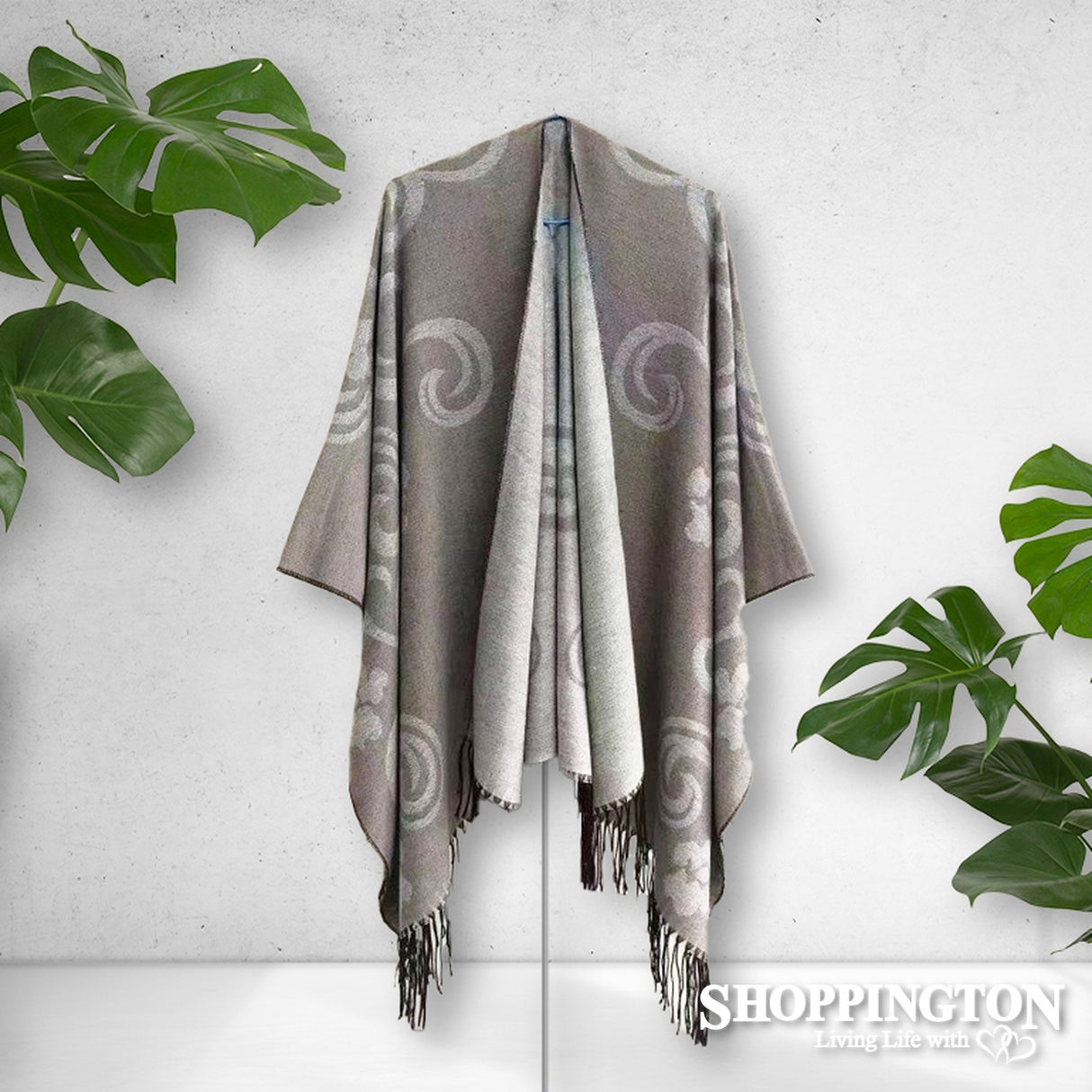 Cape - Curl & Tassel Grey