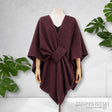 Cape - Loop Tie Aubergine