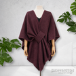 Cape - Loop Tie Aubergine