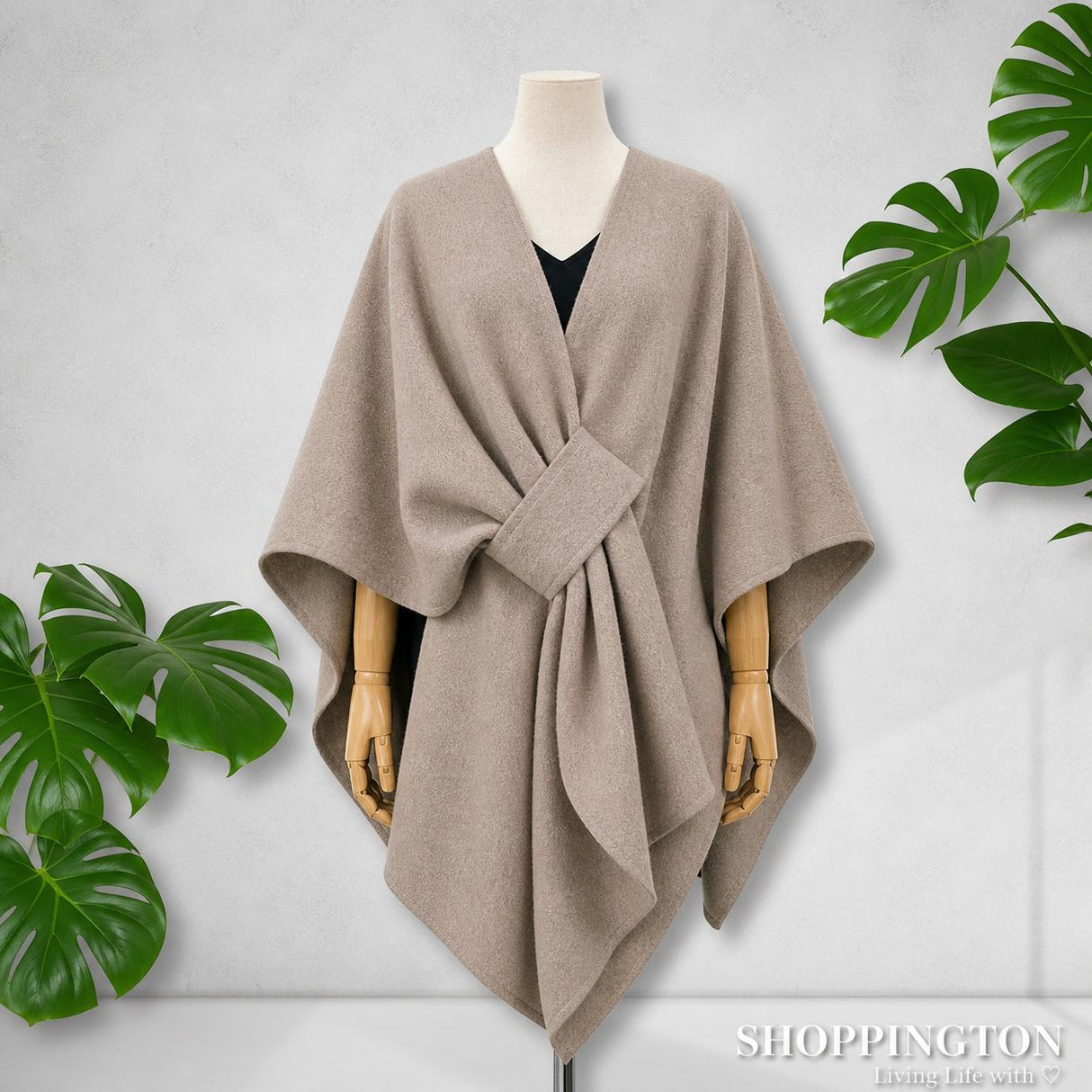 Cape - Loop Tie Taupe