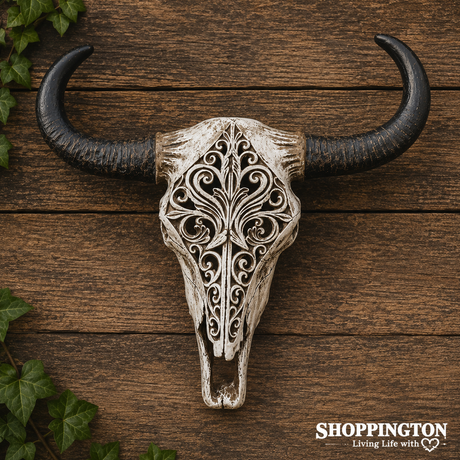 Carved Bulls Skull