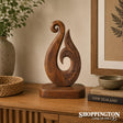 Carved Wooden Hei Matau Whale's Tail