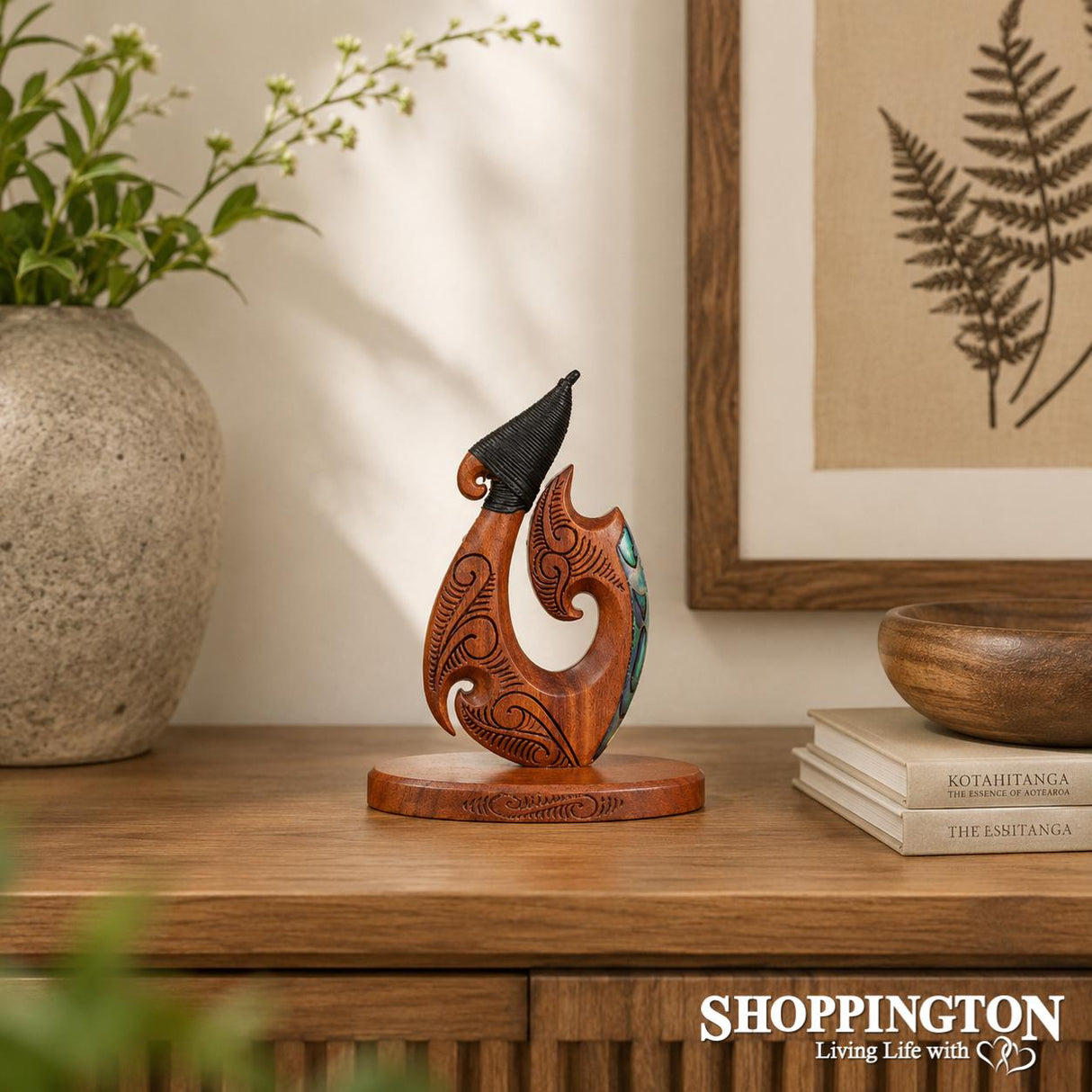 Carved Wooden Hei Matau