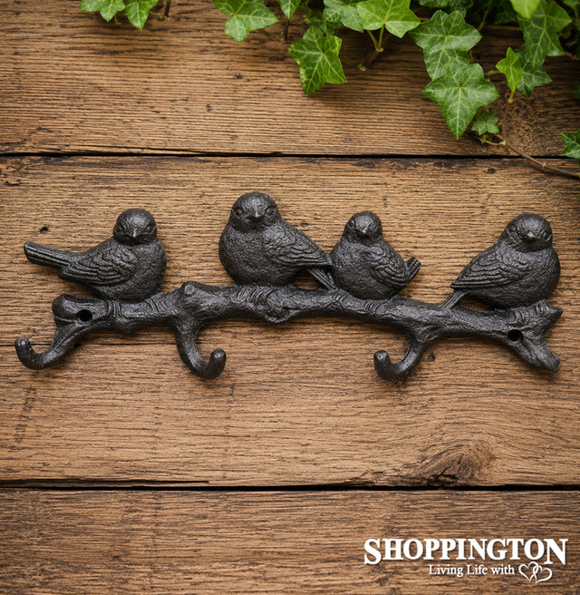 Cast Iron 4 Birds Hook