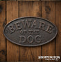 Cast Iron Beware of the Dog Plaque