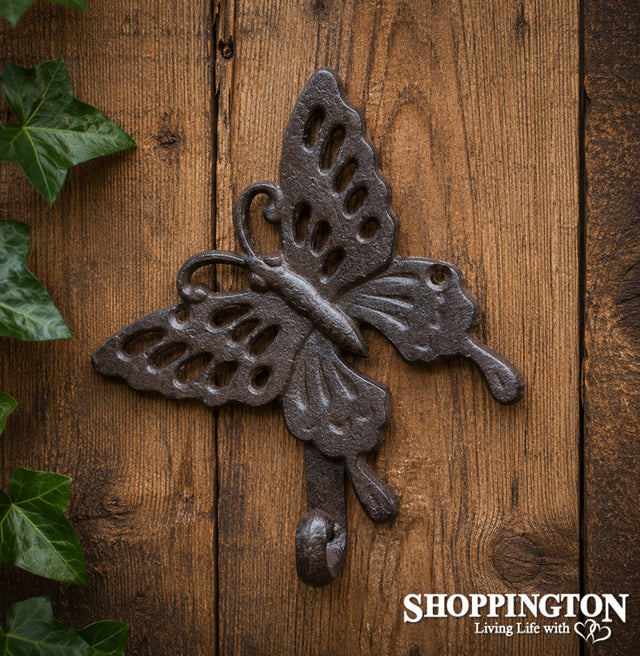 Cast Iron Butterfly Hook Single