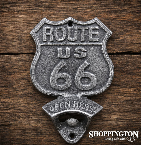 Cast Iron Route 66 Bottle Opener