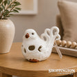 Cauda Elegant Birds White 12x9cm