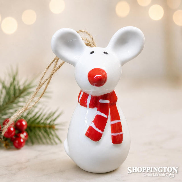 Ceramic Christmas Decoration - Mouse