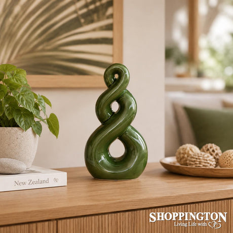 Ceramic Eternal Knot Koru 12cm