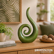 Ceramic Koru - Green 13cm