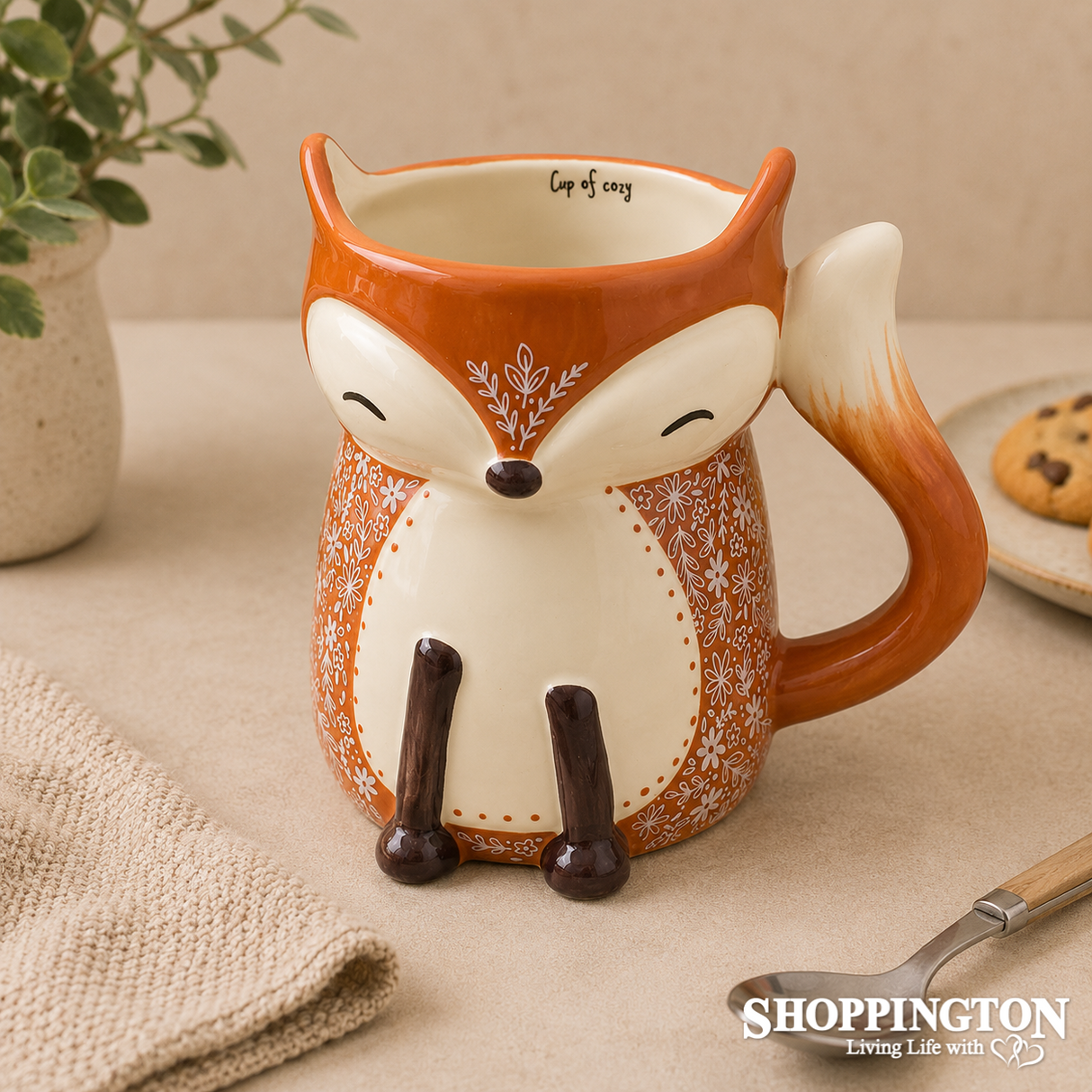 Folk Mug - Cozy Fox