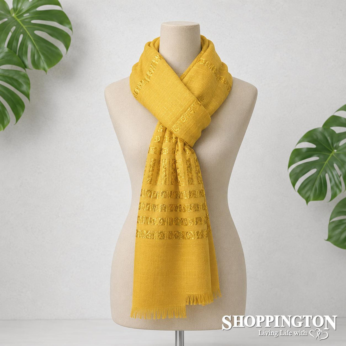 Chain Mustard Scarf