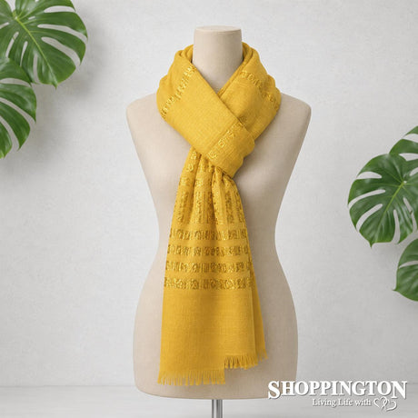 Chain Mustard Scarf