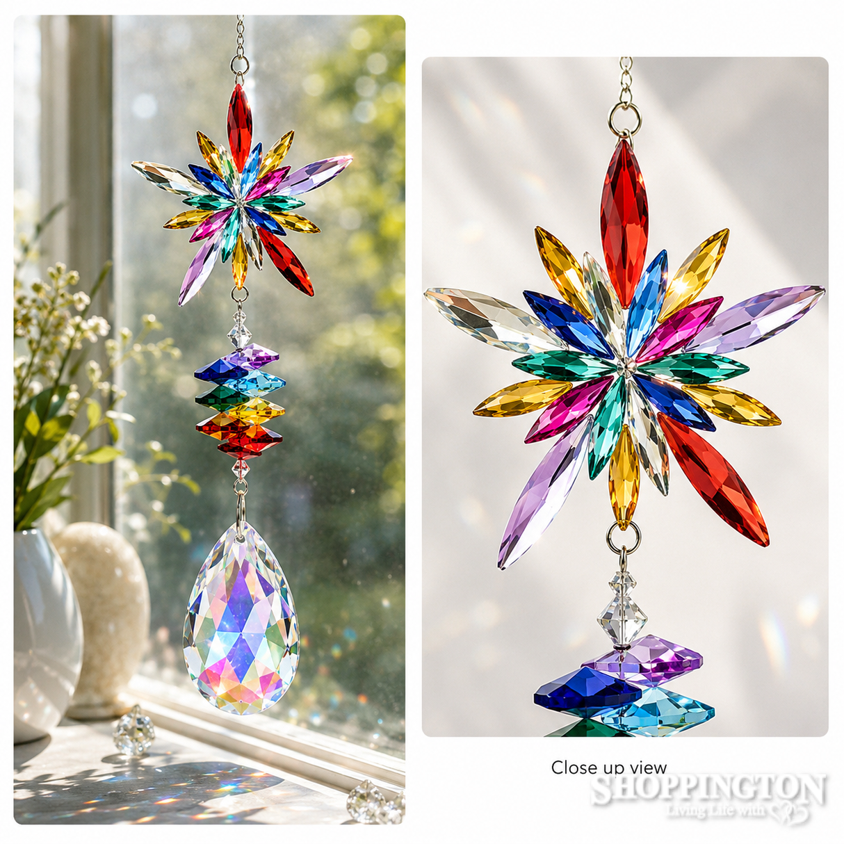 Crystal Spinner - Multi Coloured Crystal Star