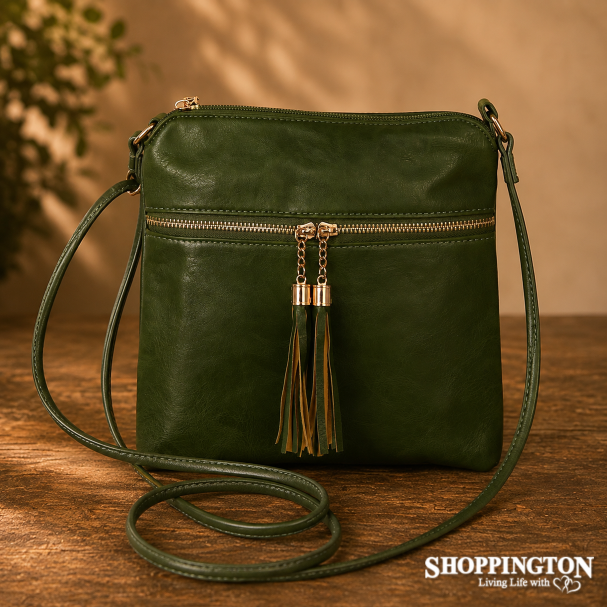Handbag - Lara Twin Tassle - Olive